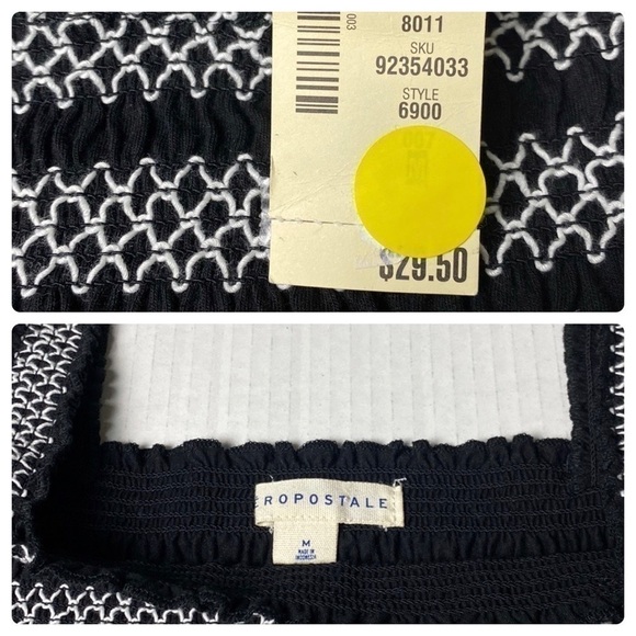 AEROPOSTALE Black & White Smocked & Yellow Knit Cropped Tank Tops Sz M & L\G - Picture 16 of 16